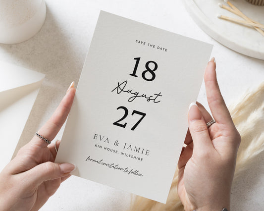 Personalised Save the Date Card, Wedding Save the Date, Save the Date Cards, Custom Save the Date, Minimal Simple Save the Date