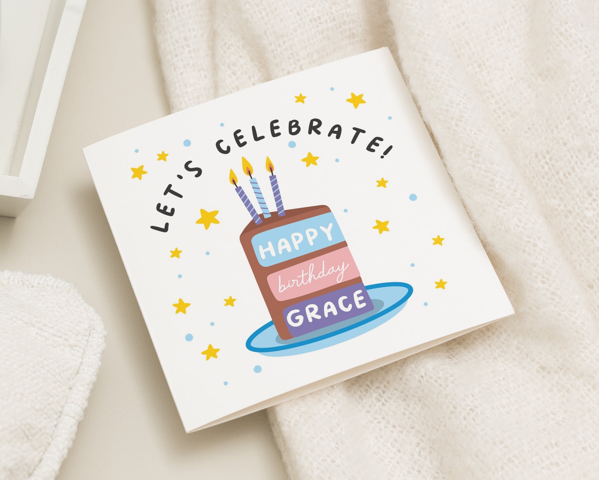 Birthday Card for Girl, Personalised Birthday Card, Card for Daughter, Granddaughter, Niece, Cute Custom Name Birthday Card