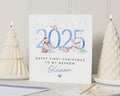 First Christmas Card for Nephew, Personalised Nephew Christmas Card, 2025 Christmas Card, Cute Snowman and Deer Card, First Xmas Card