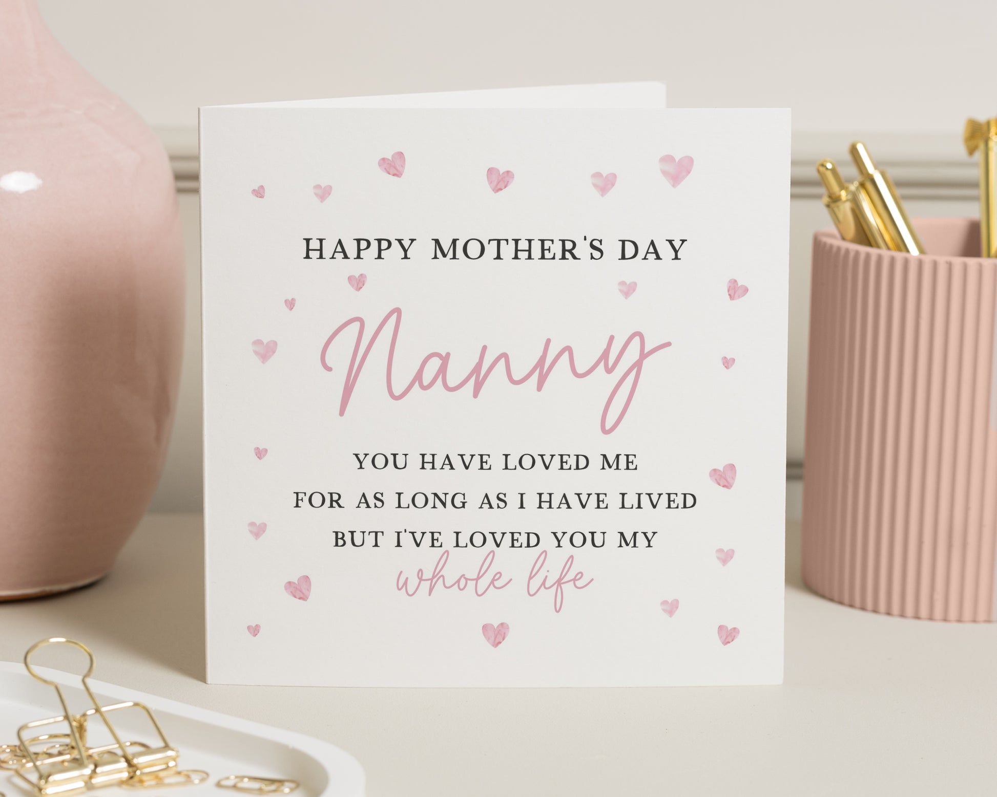 Mothers Day Card for Nanny, Happy Mothers Day Card, Card for Nanny, Mothers Day Card from Grandchildren, Personalised Nanny Card