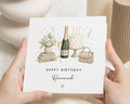 21st Birthday Card for Her, Personalised Birthday Card, Daughter Birthday Card, Friend Birthday Cards, Champagne Birthday Card, Custom Card