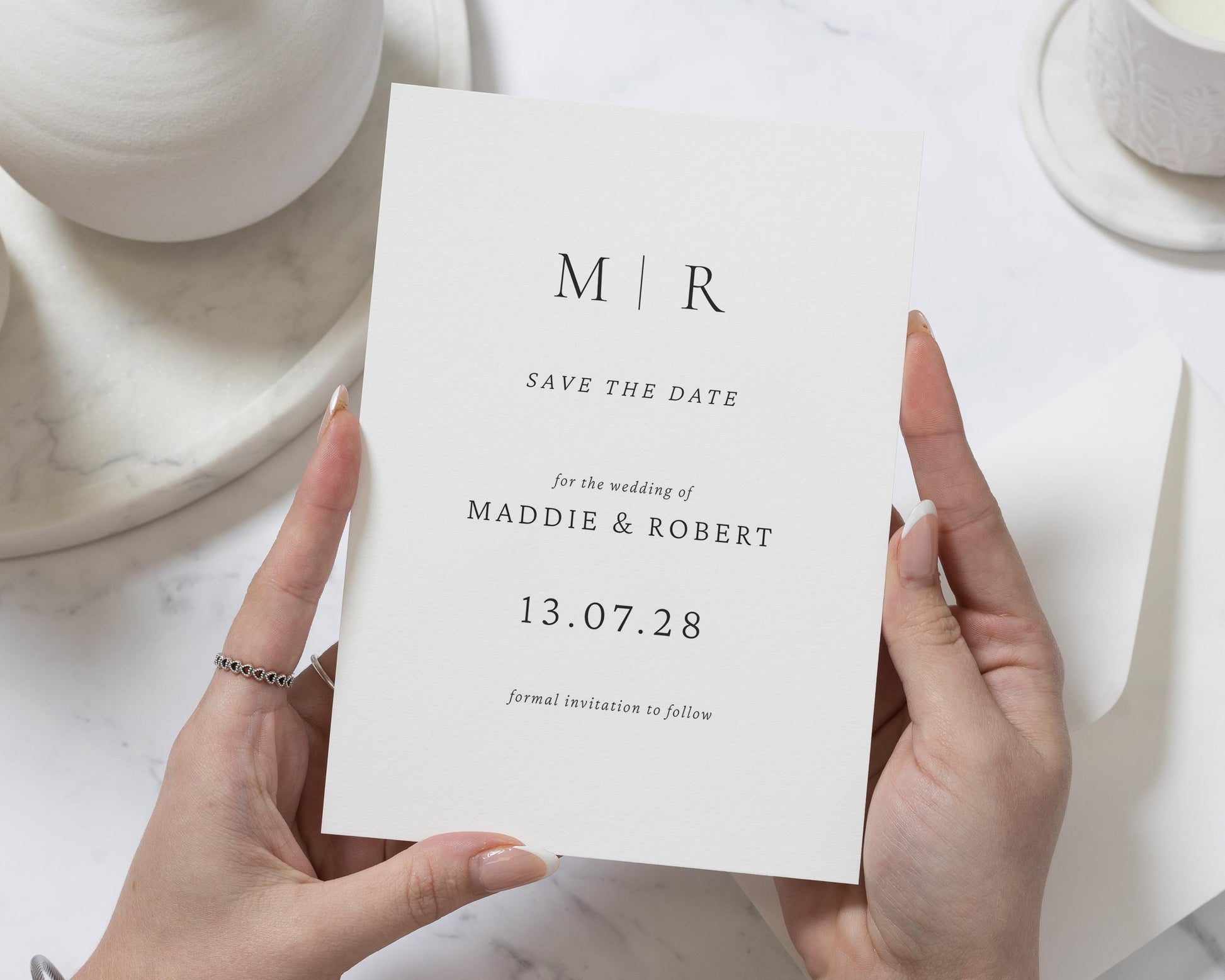 Personalised Save the Date Card, Wedding Save the Date Card, Minimal Save the Date, Custom Save the Date, Simple Save the Date Card