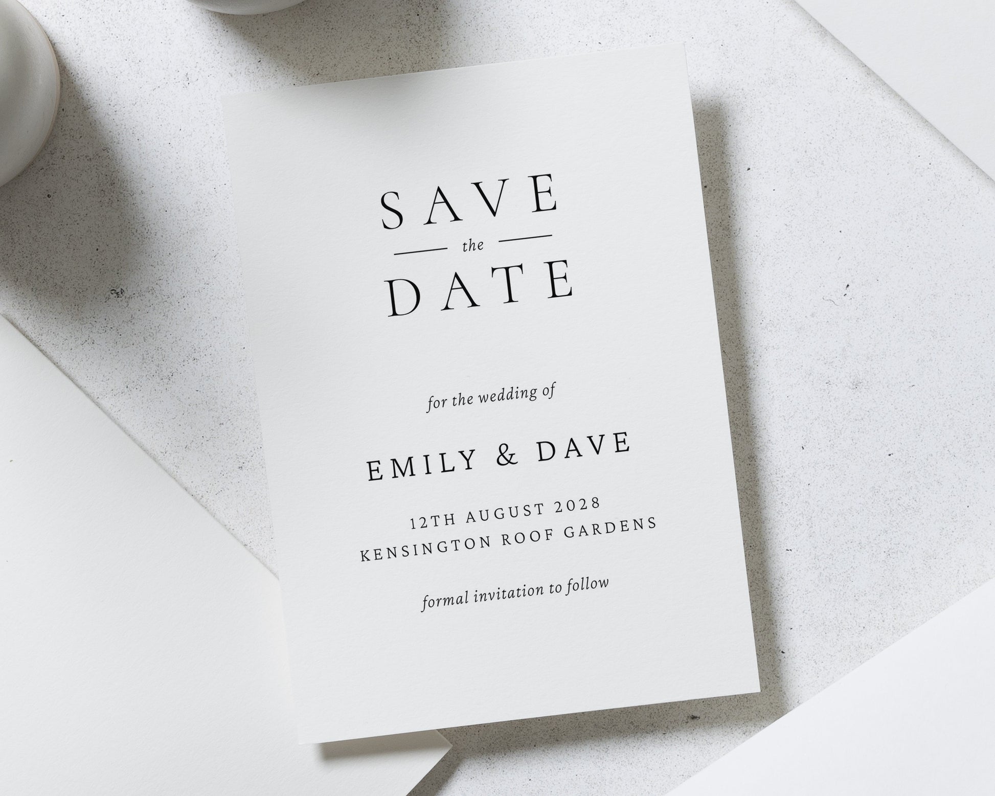 Personalised Save the Date Card, Wedding Save the Date Card, Simple Save the Date Cards, Minimal Save the Dates, Modern Save the Date