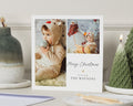 Personalised Photo Christmas Card, Square Christmas Card, Family Christmas Card, With Love From, Custom Name, Merry Christmas Card