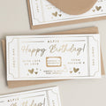 Gold Foil Scratch Birthday Voucher, Birthday Gift Voucher, Scratch To Reveal Birthday Surprise Voucher, Surprise Gift Ticket, Scratch Coupon