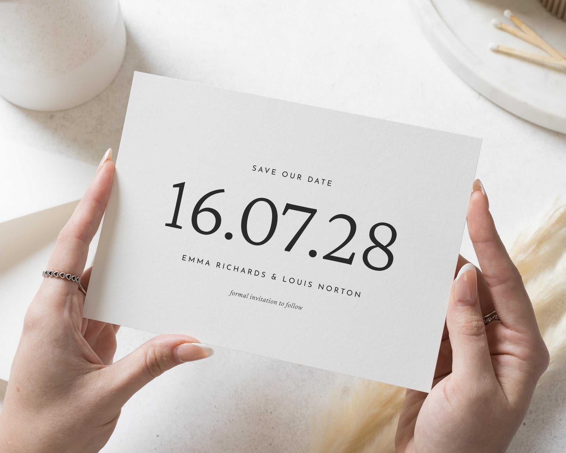 Personalised Save the Date Card, Simple Save the Date, Wedding Save the Date Card, Minimal Save the Date, Custom Save the Date Card