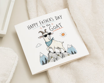 Fathers Day Card for Dad, Funny Fathers Day Card, Goat Card for Daddy, Fathers Day Card for Him, Cute Animal Card for Papa