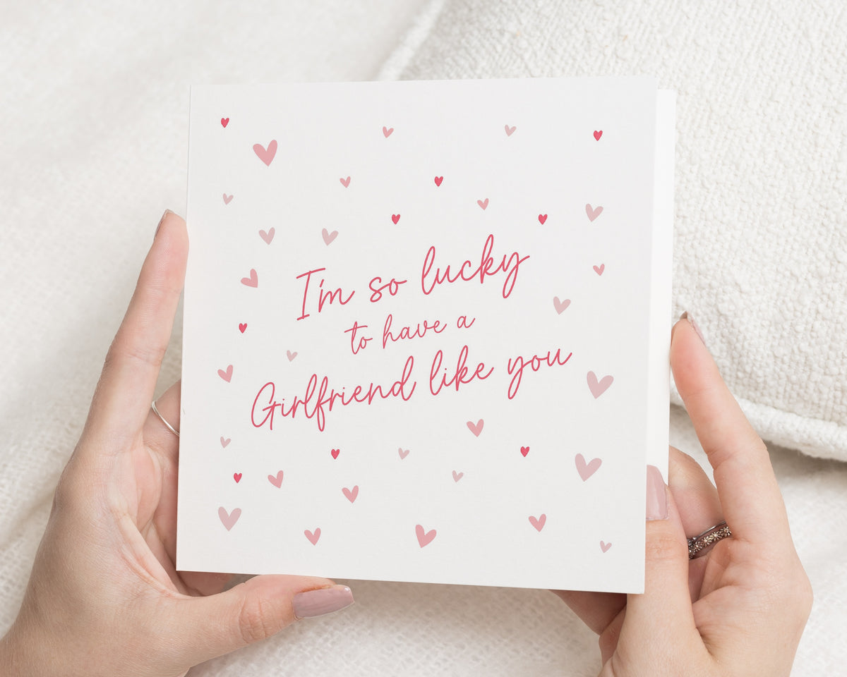 Anniversary Card for Girlfriend, Girlfriend Anniversary Card, Valentines Day Card for Her, Love Card for Girlfriend, Romantic Card