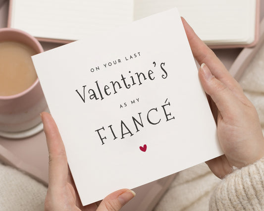 Valentines Day Card for Fiancé, Last Valentines Card for Him, Romantic Valentines Card, Personalised Valentines Card for Husband to Be