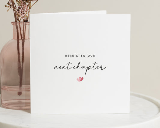 Congratulations Card, New Chapter Card, Engagement Card, Wedding Card, Leaving Card, Simple Card, Next Chapter Card, Card for Friend