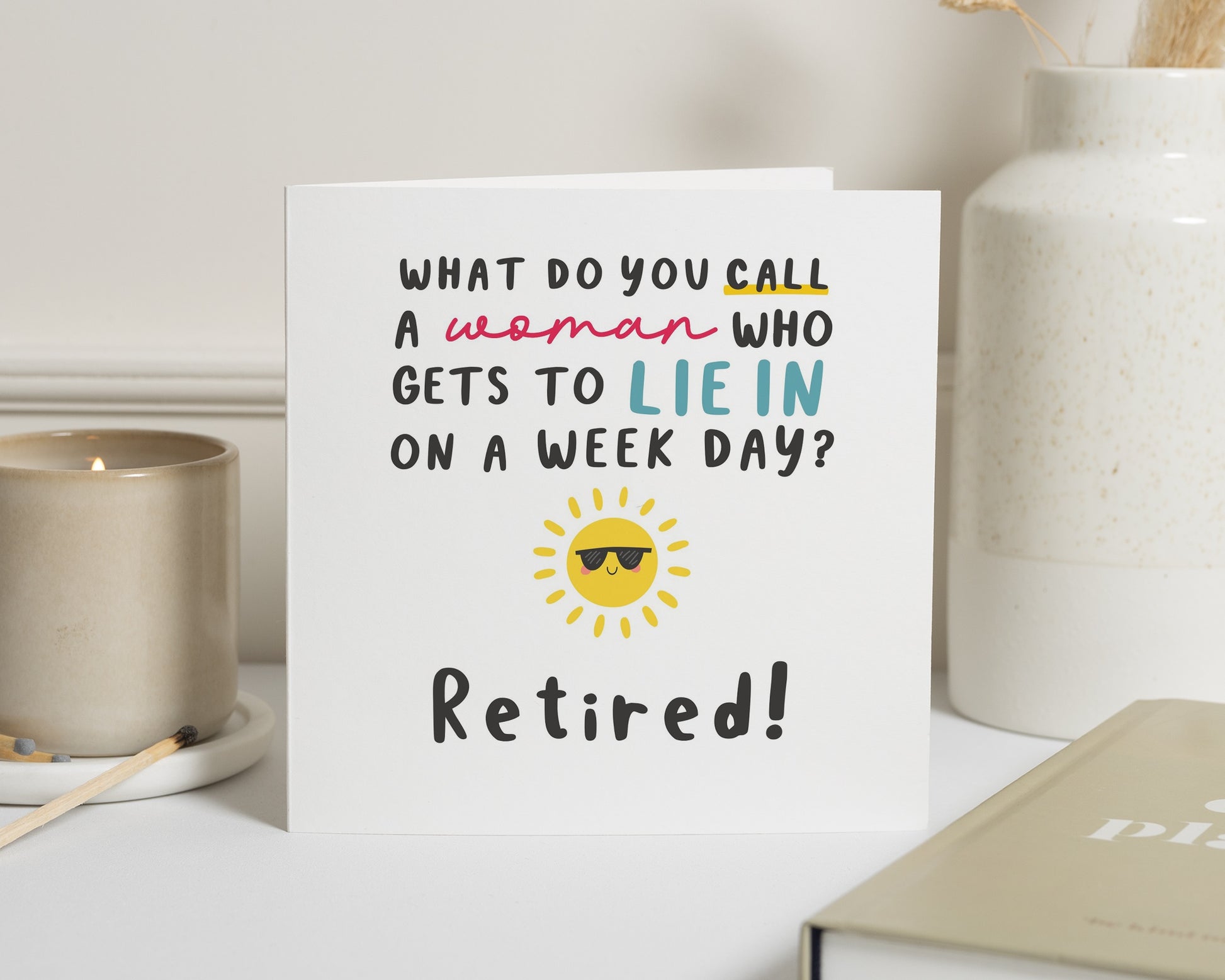 Retirement Card for Her, Funny Retirement Card, Retired Card, Retirement Card for Friend, Cute Retirement Card, Lie In Card