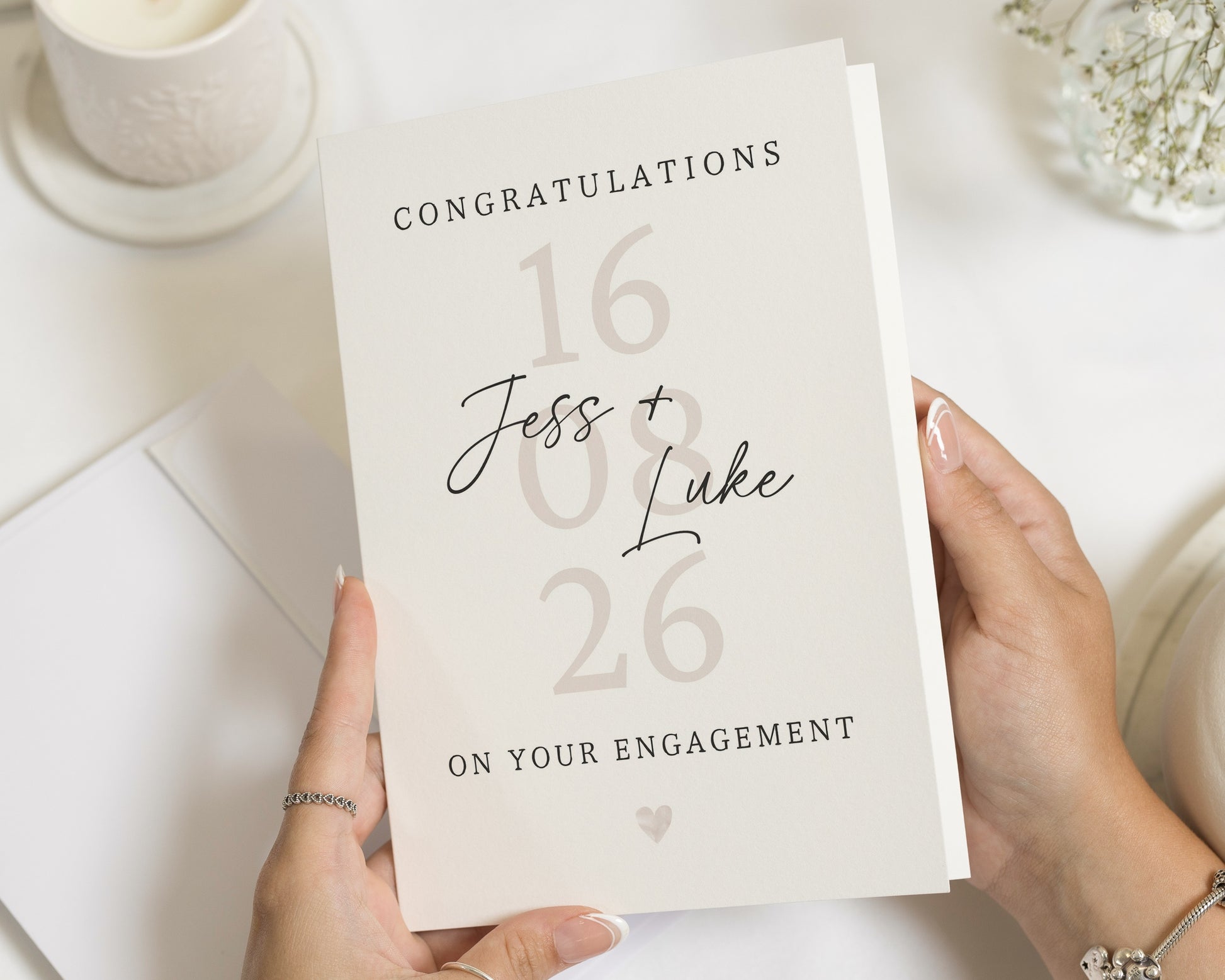 Personalised Engagement Card, Congratulations Engagement Card, Engagement Card for Couple, Custom Engagement Card, Newly Engaged Card