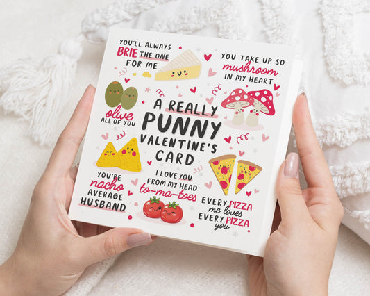 Funny Valentines Day Card, Pun Valentines Card, Valentines Card for Husband, Cute Valentines Card for Him, Pizza Valentines Card