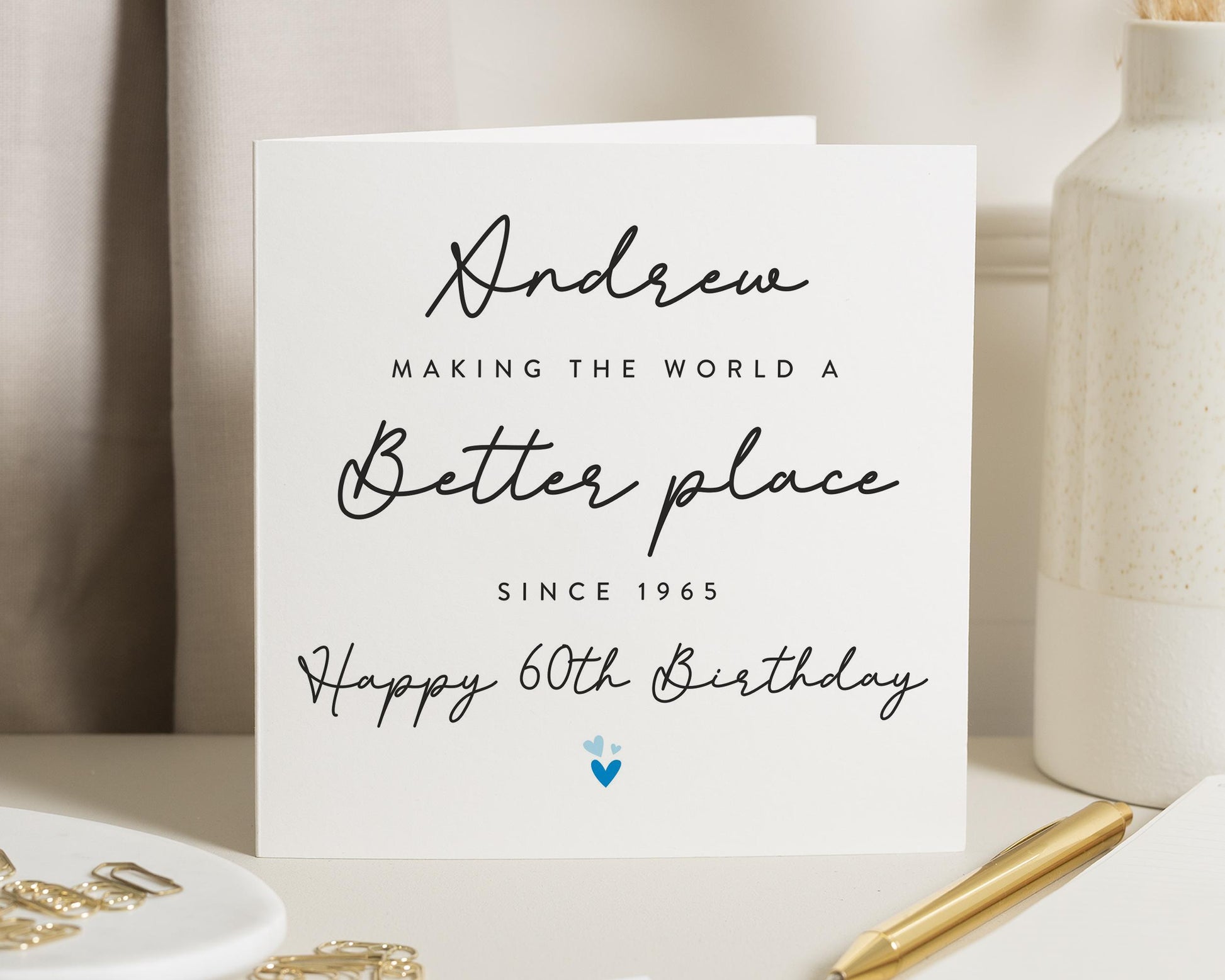 60th Birthday Card, Personalised Birthday Card for Him, Birthday Card for Dad, Birthday Card for Husband, 60th Birthday Card for Men