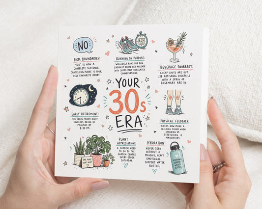 30th Birthday Card for Her, Funny 30th Birthday Card, 30s Birthday Card, Birthday Card for Friend, Daughter Sister Wife Mum