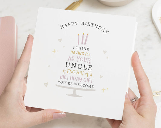 Funny Birthday Card from Uncle, Birthday Card for Niece, Birthday Card for Nephew, Birthday Card for Kids, Cute Birthday Cards