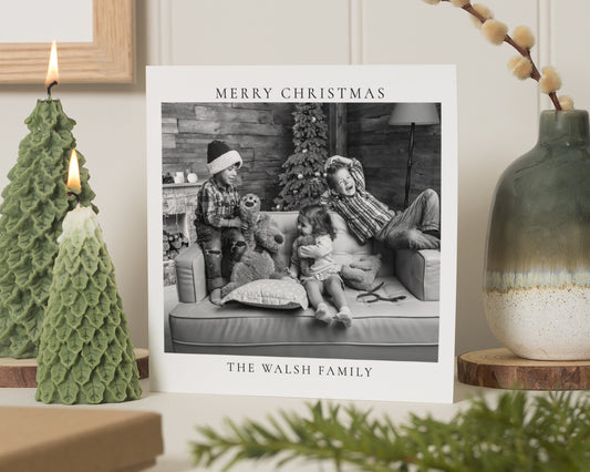 Personalised Photo Christmas Card, Square Christmas Card, Family Christmas Card, Custom Christmas Card, Pack of Christmas Cards