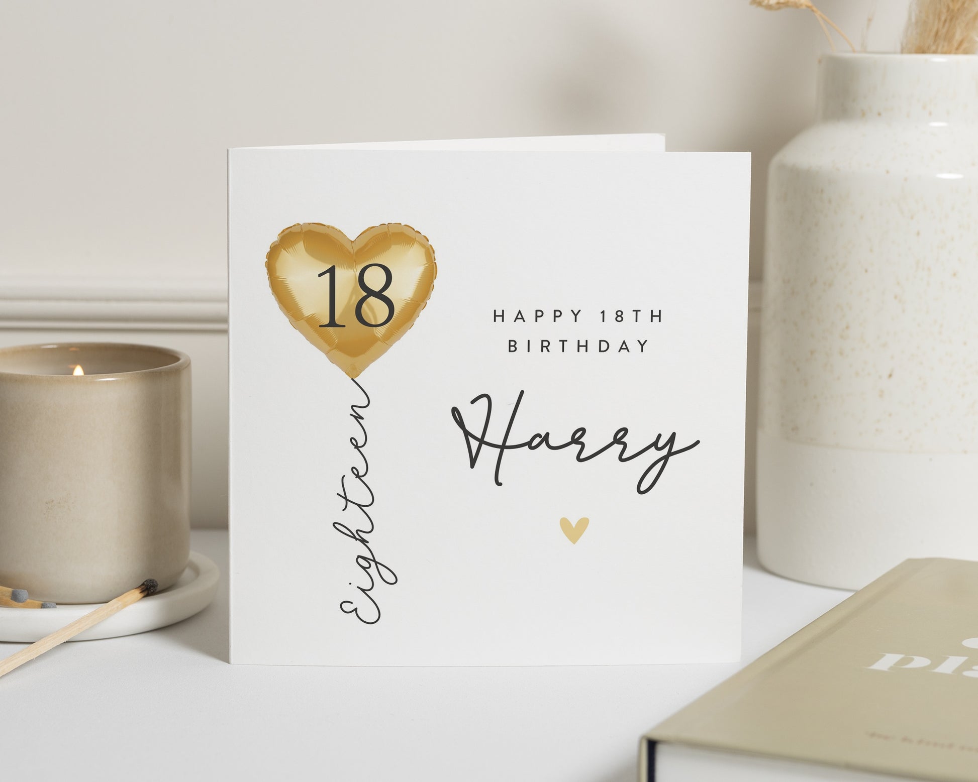 18th Birthday Card, Personalised Birthday Card for Him, 18th Birthday Card for Son, Custom Birthday Card, Eighteen Birthday Card
