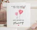 Mother's Day Card for Mummy, Funny Mothers Day Card, Heart Balloon Mother's Day Card, Card for Mum, Cute Mother's Day Card, Mummy Card