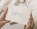 Personalised Save the Date Card, Minimal Wedding Save the Date, Simple Save the Date Card, Greenery Save the Date, A6 or 5x7