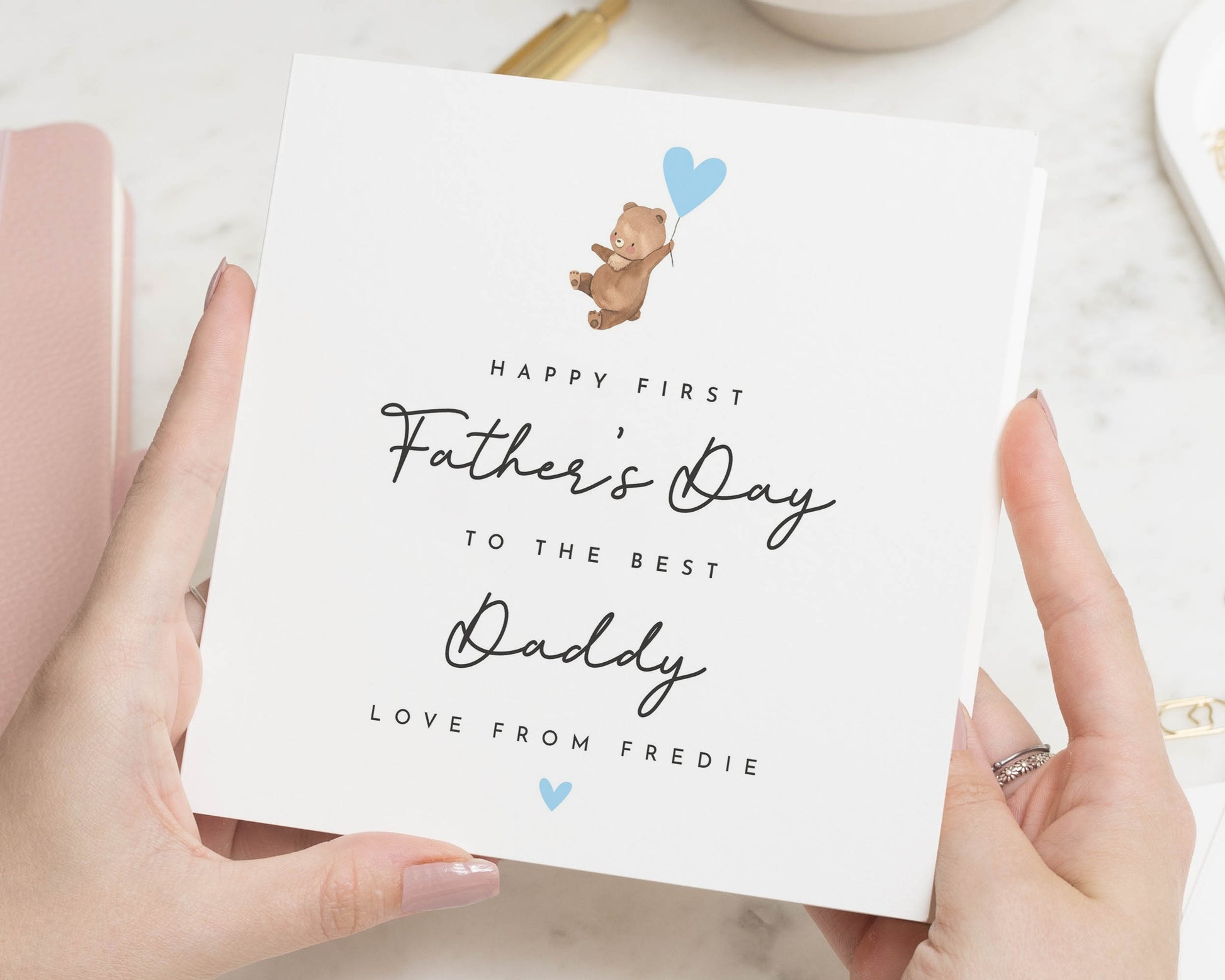 First Fathers Day Card, Personalised Fathers Day Card from Baby, Daddy Bear Card, Cute Fathers Day Card, Fathers Day Card for Him