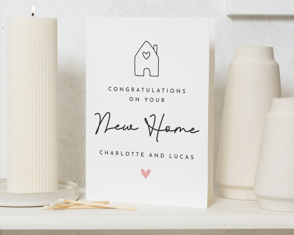 New Home Card, Personalised New Home Card, New House Card, Housewarming Card, Congratulations Card, Moving House Card, New Home Gift