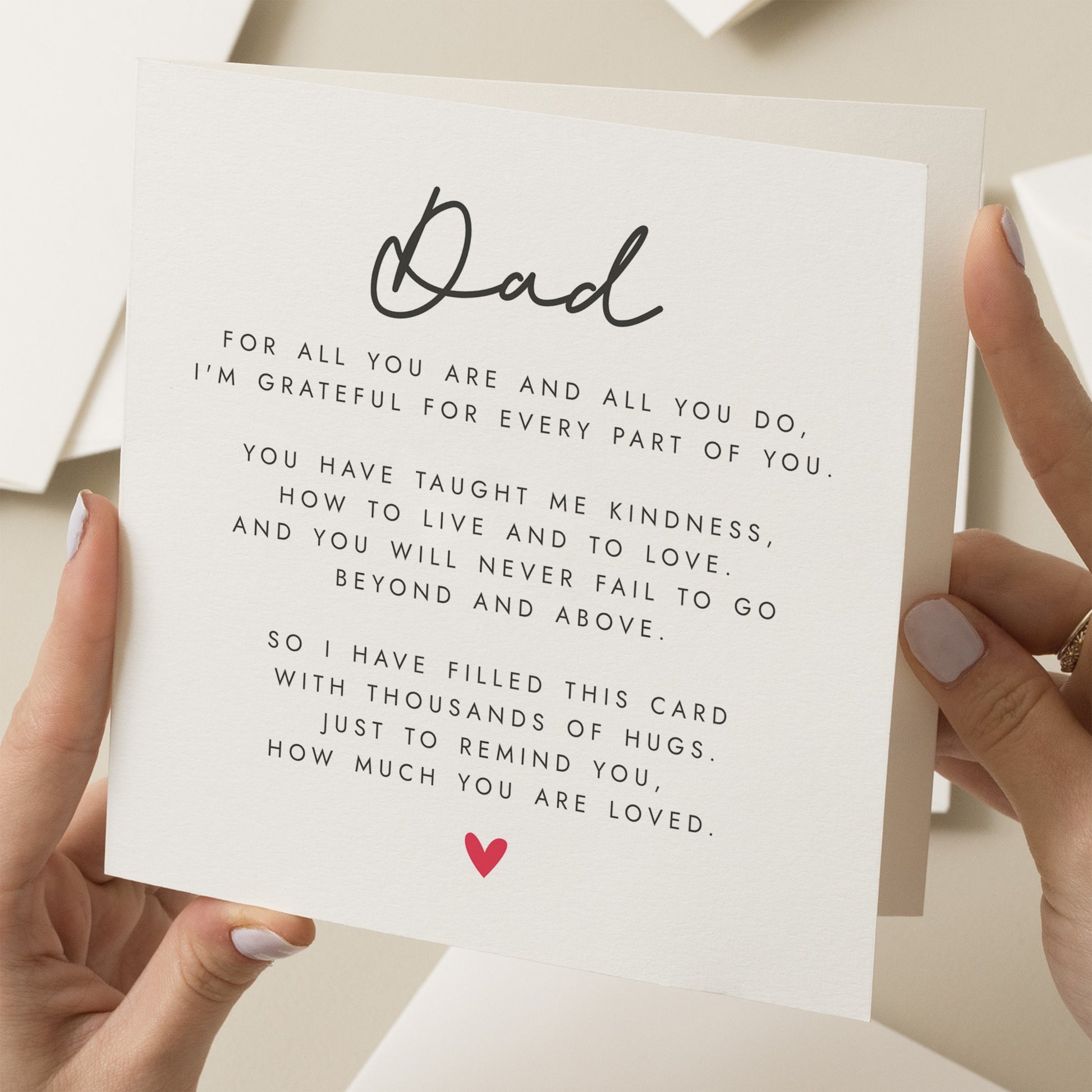 Poem For Dad Fathers Day Card, Simple Dad Fathers Day Card, Cute Fathers Day Card For Dad, Fathers Day Gifts From From Daughter