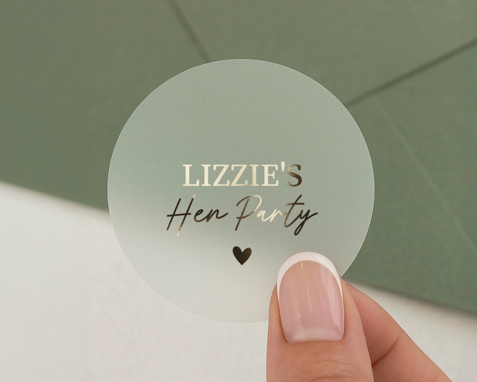 Hen Party Sticker, Personalised Hen Party Sticker, Gold Foil Hen Do Sticker, Bride To Be Sticker, Party Favour Sticker