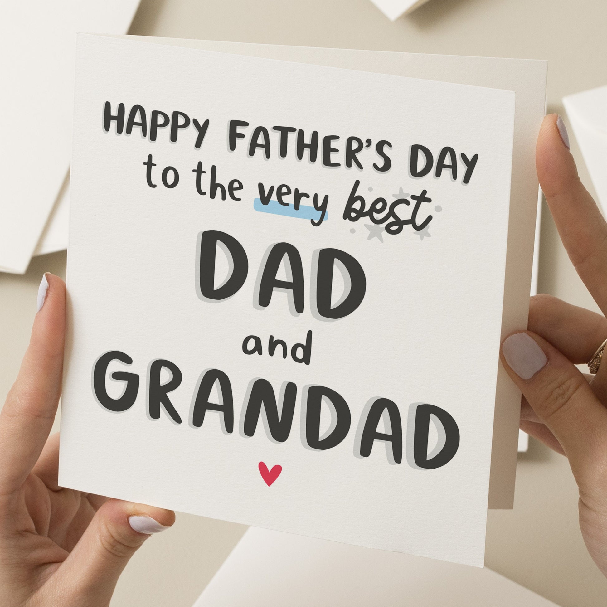 Dad And Grandad Fathers Day Card, Father&#39;s Day Gift To Dad, Grandad Father&#39;s Day, Happy Fathers Day Dad, Worlds Best Dad and Grandad