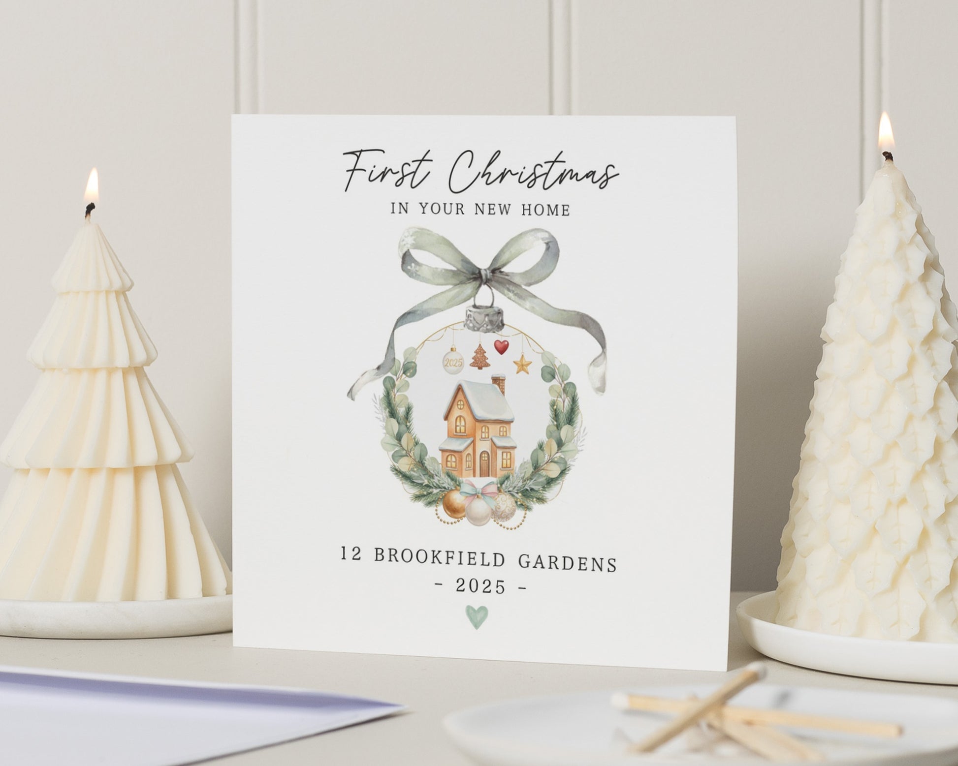 First Christmas In Your New Home Card, Personalised New Home Christmas Card, Housewarming Christmas Card, Custom Address Card