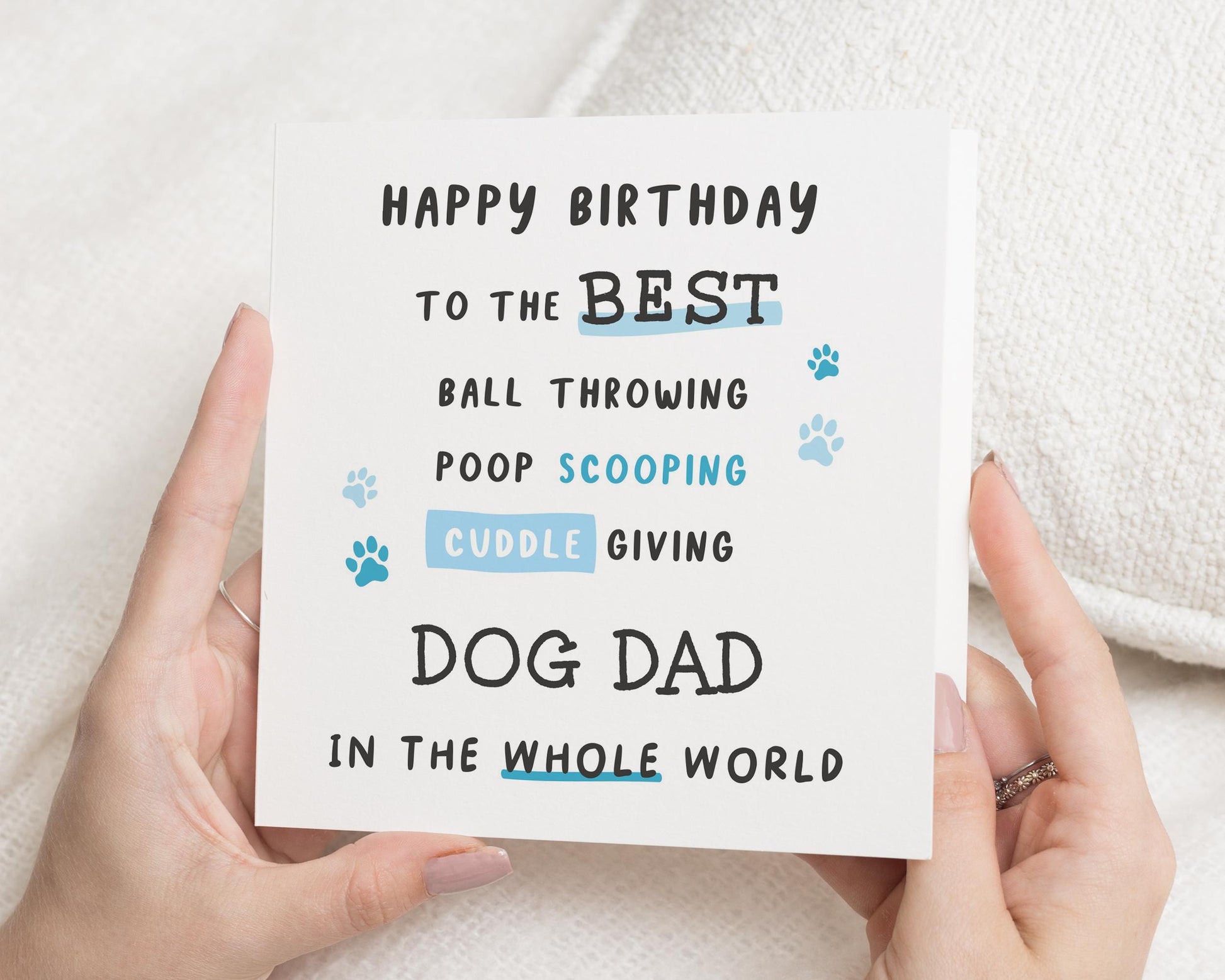 Birthday Card for Dog Dad, Dog Dad Birthday Card, Birthday Card for Him, Funny Birthday Card, Best Dog Dad Card, Dog Lover Card