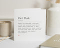 Cat Dad Card, Fathers Day Card for Cat Dad, Birthday Card for Him, Cat Lover Card, Funny Cat Card, Personalised Card for Dad