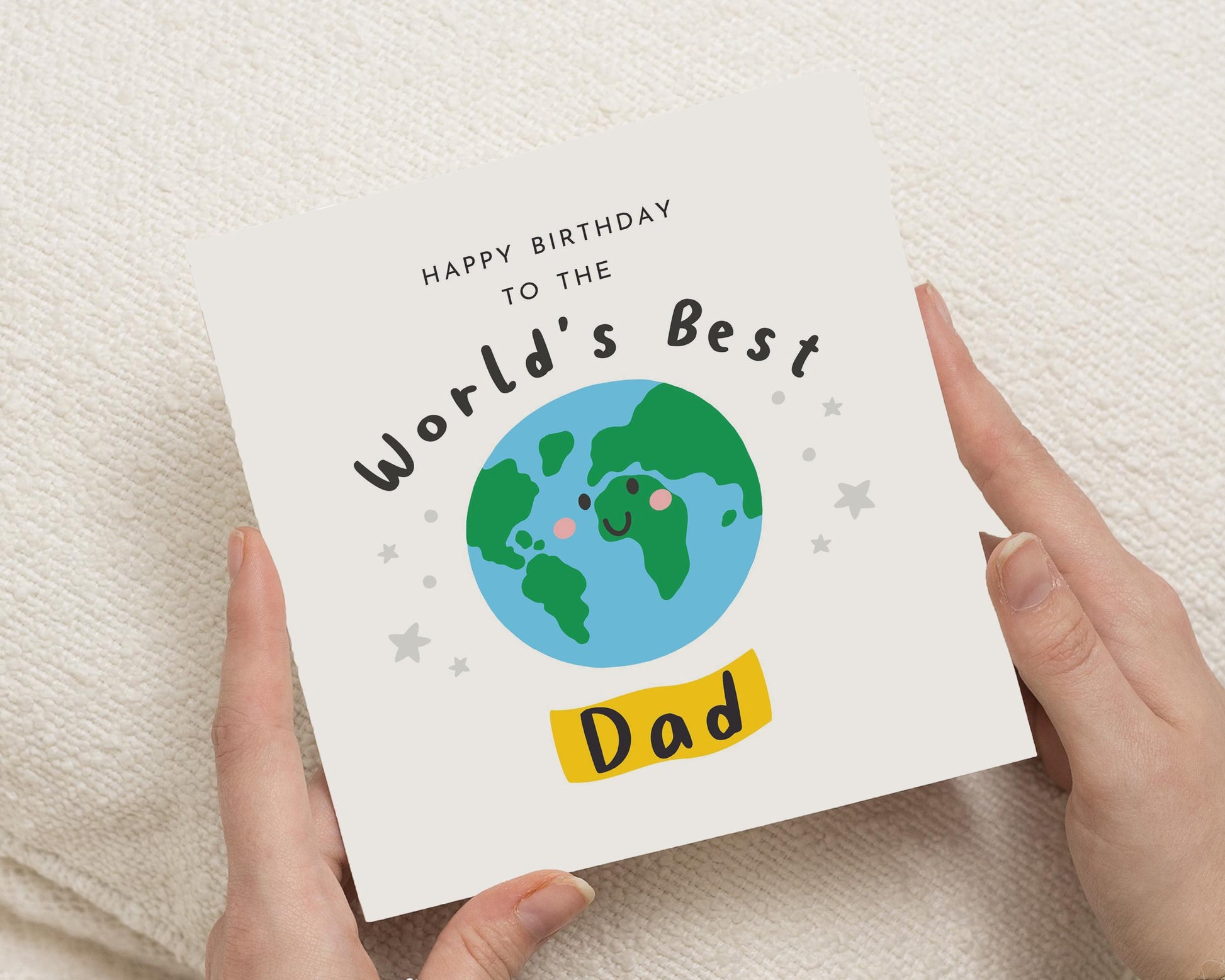 Birthday Card for Dad, Worlds Best Dad Birthday Card, Birthday Card for Him, Cute Birthday Card for Dad, Personalised Dad Card