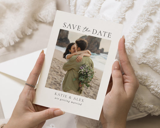 Personalised Save the Date Card, Wedding Save the Date Card, Photo Save the Date Card, Simple Save the Date, Custom Save the Date