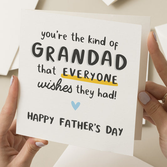 Fathers Day Gift For Grandad, Amazing Grandad Card, Cute Fathers Day Card, Happy Fathers Day To My Amazing Grandad, Poem Card For Grandad