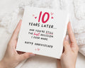 10th Anniversary Card, Anniversary Card for Husband, Wife, Funny Anniversary Card, 10 Years Later Card, Romantic Card for Couple