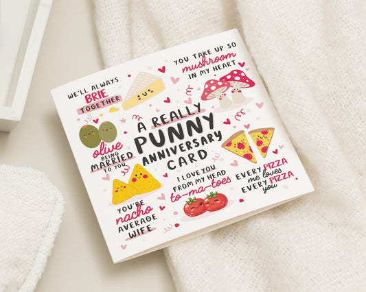 Funny Anniversary Card, Pun Anniversary Card, Cute Anniversary Card for Wife or Husband, Food Pun Card, Romantic Anniversary Card