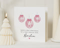 First Christmas Card for Girl, Personalised Baby Girl Christmas Card, 1st Christmas Card, Special Daughter Christmas Card