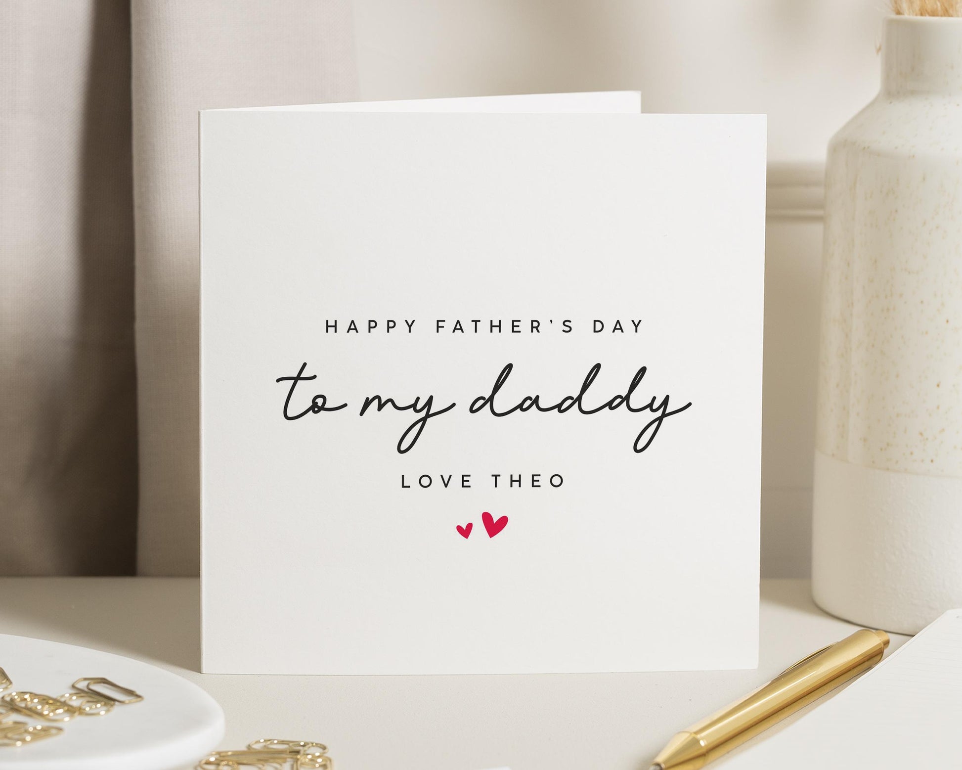 Fathers Day Card from Child, Fathers Day Card for Daddy, Personalised Fathers Day Card, Fathers Day Card from Son, Fathers Day Card for Him