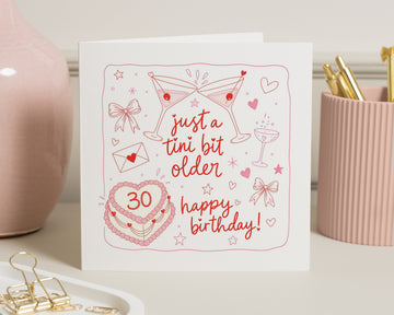 30th Birthday Card for Her, Happy 30th Birthday Card, Funny 30th Birthday Card, Cocktail Birthday Card, Card for Friend
