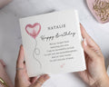 Granddaughter Birthday Card, Personalised Birthday Card for Granddaughter, Birthday Card for Her, Granddaughter Poem, Pink Balloon Card