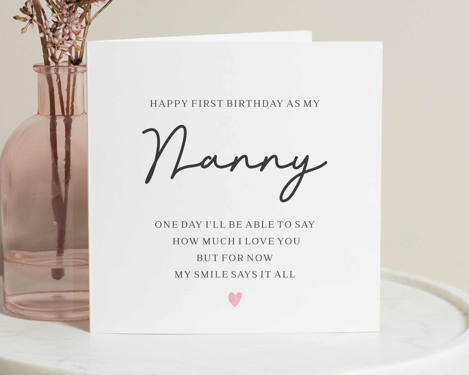 First Birthday Card for Nanny, Birthday Card from Baby, Nanny Birthday Card, Birthday Card for Her, Personalised Birthday Card