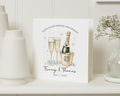 Silver Wedding Anniversary Card, 25th Anniversary Card, Personalised Anniversary Card, Champagne Anniversary Card for Couple