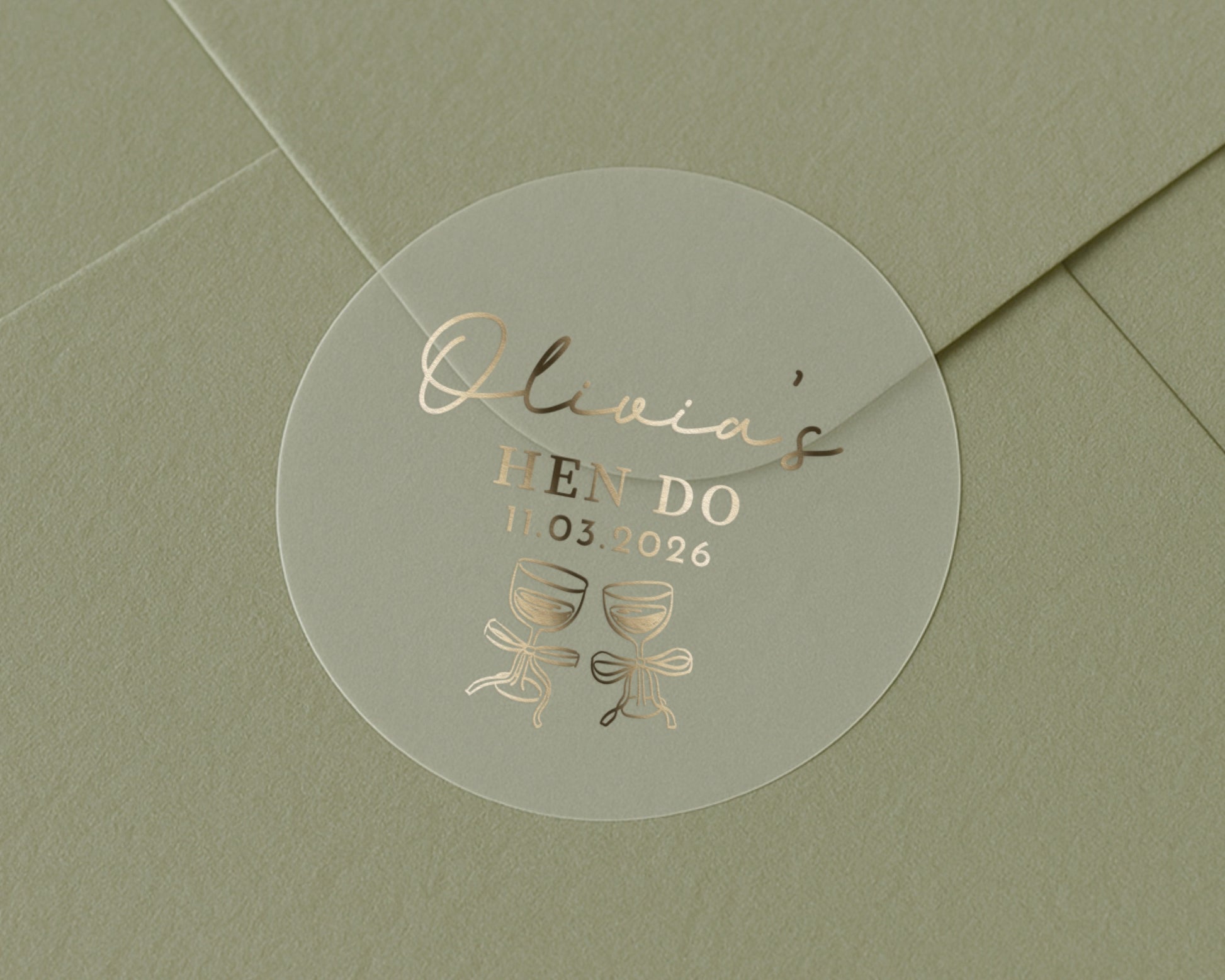 Hen Do Sticker, Personalised Hen Party Sticker, Custom Hen Do Label, Gold Foil Hen Party Sticker, Bridesmaid Gift Sticker, Hen Night Sticker