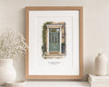 Personalised House Portrait from Your Photo, Custom Address Illustration, New Home Gift, First Home Wall Art, Oak Framed Print With Mount