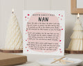 Nan Christmas Card, Christmas Card for Nan, Grandma Christmas Card, Xmas Card for Nan, Poem Christmas Card for Her, Nanny Christmas Card