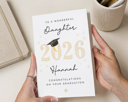 Graduation Card for Daughter, Daughter Graduation Card, Personalised Graduation Card, 2026 Graduation Card, Congratulations Card
