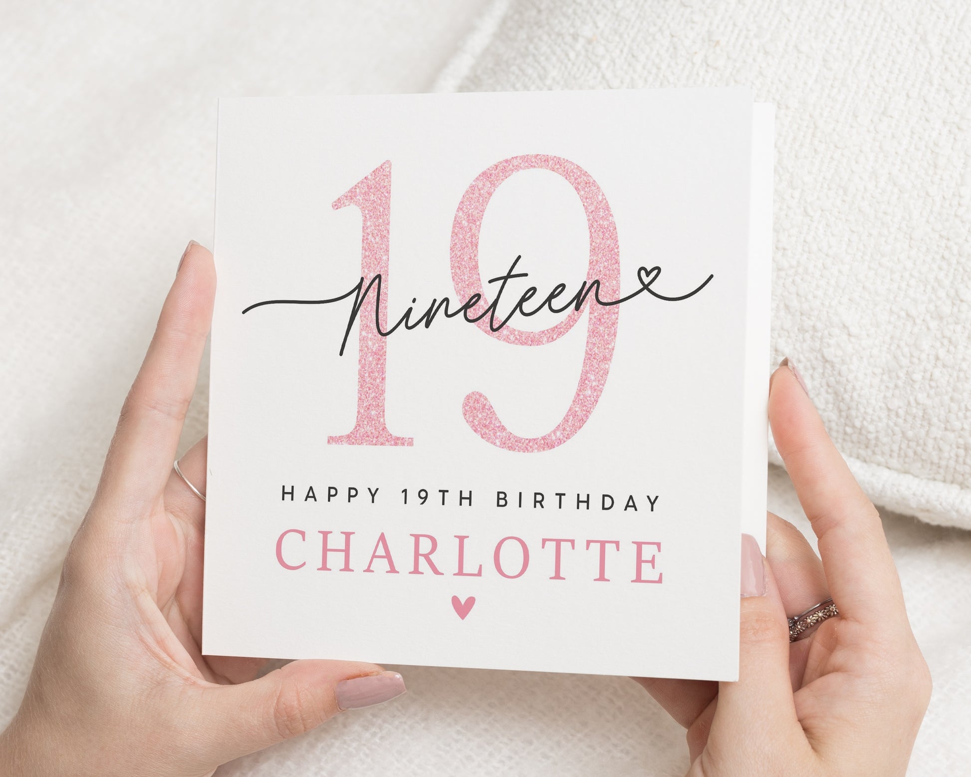 19th Birthday Card, 19th Birthday Card for Her, Personalised Birthday Card, Birthday Card for Daughter, Birthday Card for Friend