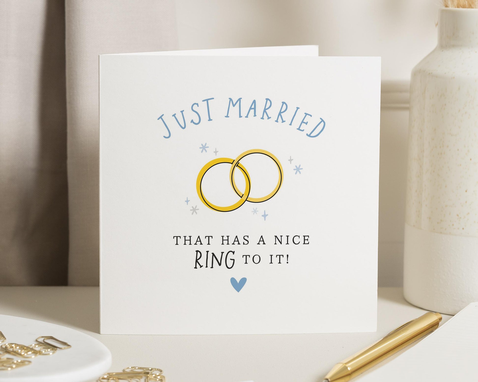 Just Married Card, Wedding Card, Engagement Card, Congratulations Card, Funny Wedding Card, Card for Couple, Newlywed Card