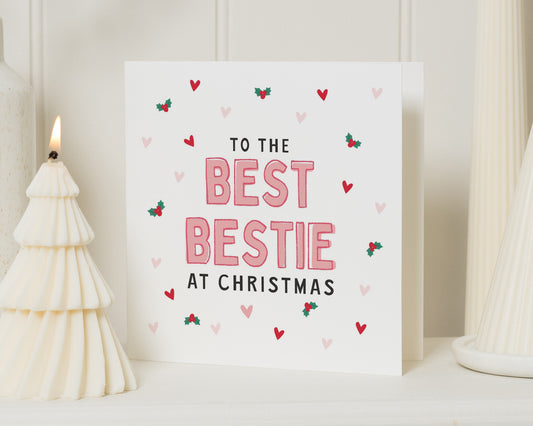 Christmas Card for Best Friend, Bestie Christmas Card, Christmas Card for Her, Cute Christmas Card, Best Friend Xmas Card